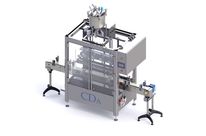 Automatic filling machine with self-cleaning system