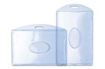 Rigid badge holder for 2 cards