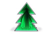 LED Christmas tree shaped infinity-effect mirror