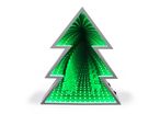 LED Christmas tree shaped infinity-effect mirror