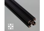 Aluminium profile 20x20 6mm slot black anodised