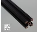 Aluminium profile 20x20 6mm slot black anodised