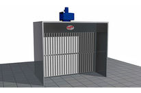 Painting booths with dry filtration