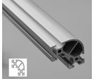 Rounded L-Shape Aluminium Profile 6mm Slot 40x40x20