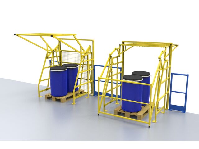 Swinging safety gate type G with grid