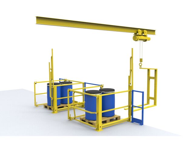 Safety gate type L scissor system