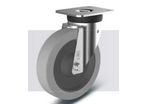 Wheels with steel swivel forks with top plate Wicke - ELASTIC® grey :  Serie WN LG / BG