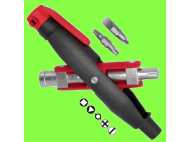 Wiha : WIHA Tournevis - Outils Spéciaux - Clé Universelle d'Armoire Electrique sous Forme de Broche, Carré, Triangle, Queue de Pic