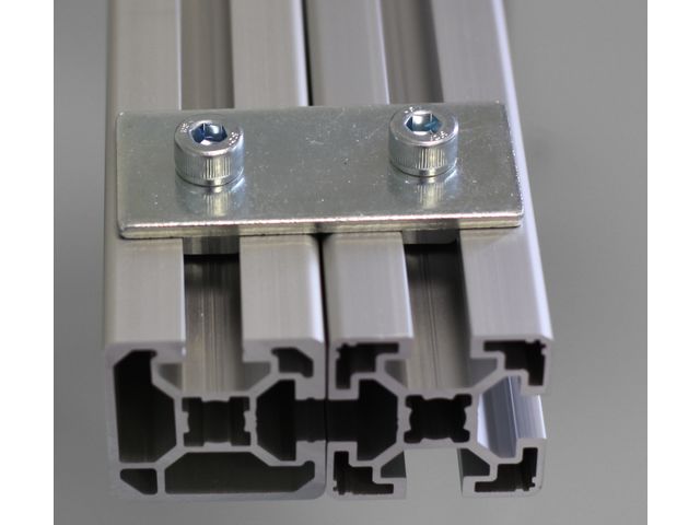 Fastening plate for 45x45 profile with 10mm slot – With fixings