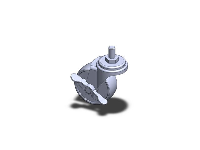 Screw-In Caster with brake - M8