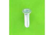 Self-tapping Screws : Thread-forming Screws - Countersunk Pozidriv Head - Thread-forming, Countersunk Pozidriv Head, White Zinc Steel, DIN 7500M