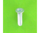 Self-tapping Screws : Thread-forming Screws - Countersunk Pozidriv Head - Thread-forming, Countersunk Pozidriv Head, White Zinc Steel, DIN 7500M