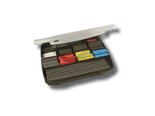 Heat Shrink sheath box black transparent color with adhesive