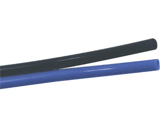 Heat-sealed polyurethane bi-tube for pressurised fluids
