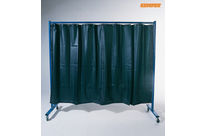 1-panel Mobile protective screen with curtain