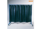 1-panel Mobile protective screen with curtain
