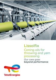 Lissolfix range brochure for textile Industry  