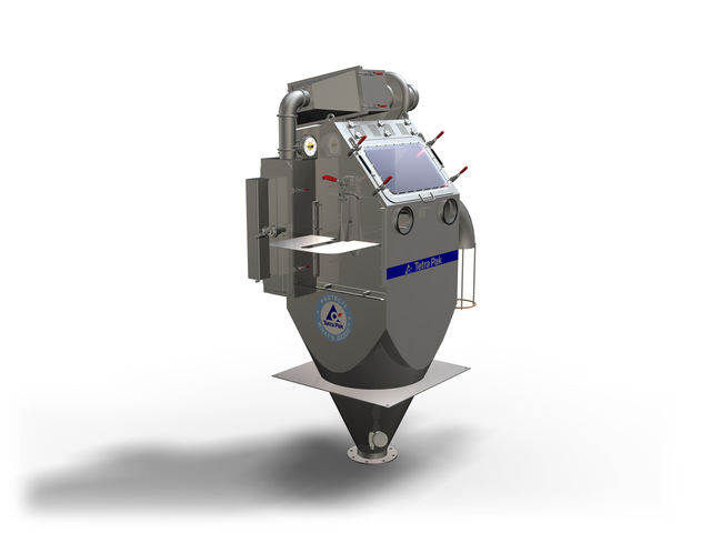 Tight Dumping station for contaminating products