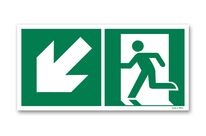 Left down-staircase picto evacuation sign