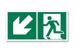 Left down-staircase picto evacuation sign
