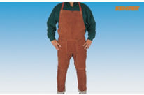 Welding protection trousers with chest protector