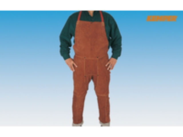 Welding protection trousers with chest protector