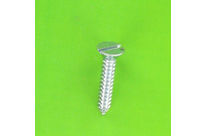 Sheet Metal Screws : Countersunk Slotted Head - Countersunk Head Sheet Metal Screw, White Zinc Steel, DIN 7972