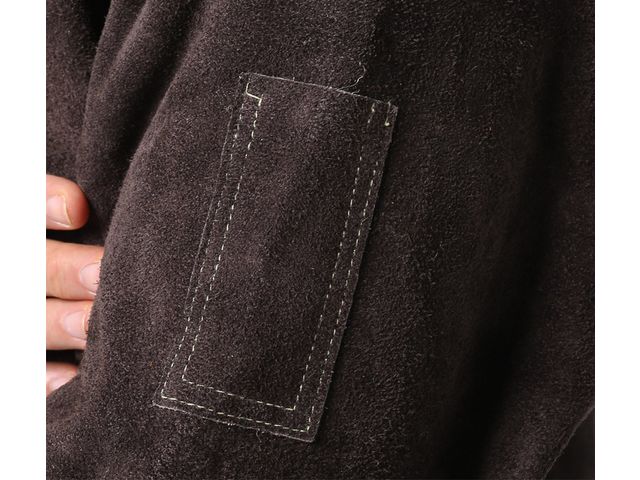 Charcoal Brown Leather Welding Jacket Class 2 A1 - Size M