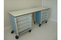 Modular trolley, workstation, laboratory, clean room