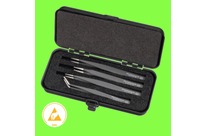 Wiha : WIHA- Pinces - Pinces Professional ESD Grande Précision - Jeu de Pincettes SMD Professional ESD, 4 pièces