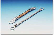 Connection and joining pieces  made of copper round strand