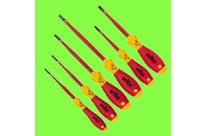 Wiha : WIHA Tournevis - Tournevis SoftFinish Electric SlimFix - Jeu de Tournevis à Fente Phillips SoftFinish Electric SlimFix-6 pièces