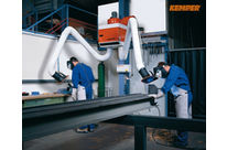 Electrostatic welding smoke filter with 2 flexible