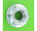 Nuts : Self-Locking Nuts - Slotted Flange Nut - Slotted Flange Nut, White Zinc Steel, DIN 6923
