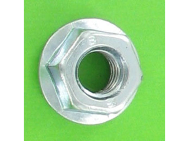 Nuts : Self-Locking Nuts - Slotted Flange Nut - Slotted Flange Nut, White Zinc Steel, DIN 6923