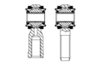 Rod ends dimension series K 2RS version maintenance free
