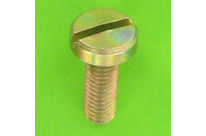 Metal Screws : Round Head - Slotted Pan Head DIN 85 - Yellow Zinc Steel