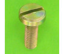 Metal Screws : Round Head - Slotted Pan Head DIN 85 - Yellow Zinc Steel