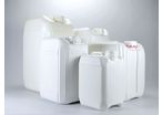 Stackable canisters from 5L to 30L in HDPE or in a barrier version
