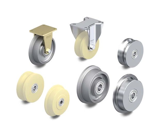  Flanged wheels and castors