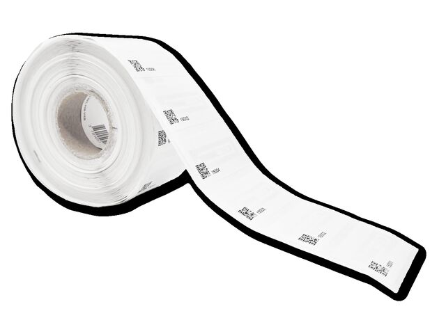 RFID HF-NFC 65x35 mm encoded and numbered label