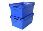 Bale-arm crates, stack and nesting box 53L (solid and/or perforated)