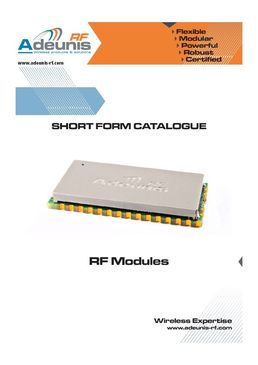 ADEUNIS RF Modules RF Catalogue