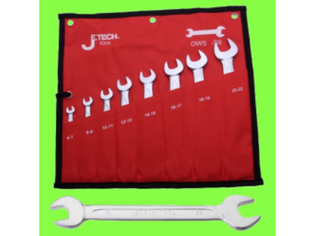 Wiha : WIHA Clés Plates - Clés à Fourches Chromées - Jeu de Clés à Fourches Chromées 8 pièces