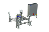 Container tipping station with conevalve