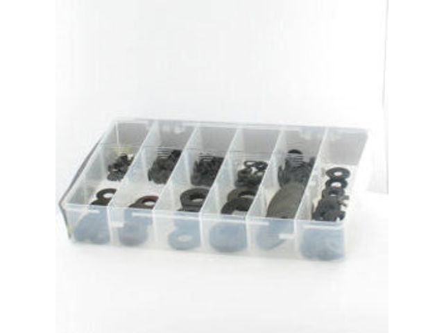 Washers and Circlips : Other Washers - With Plate - Pack of Assorted Plate Washers, Black Steel, DIN 2093