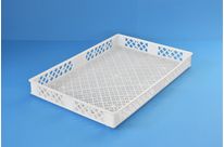 Stacking plastic box, perforated