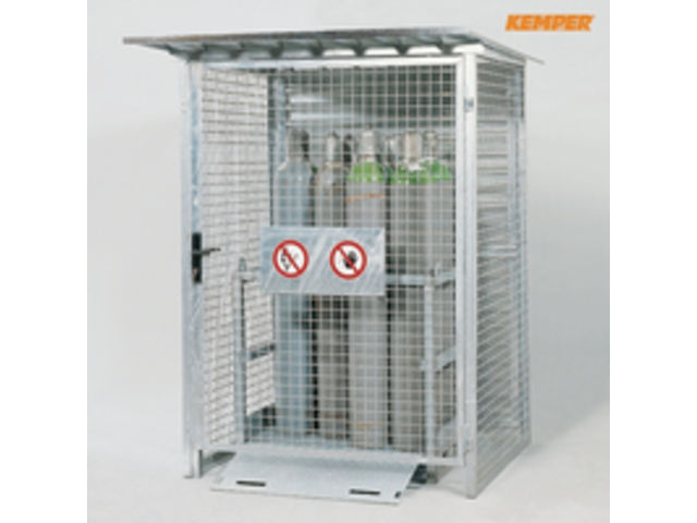 Gas bottle cabinet with floor components