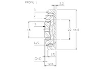 Slide total extention Aluminium D444