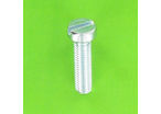 Metal Screws : Round Head - Slotted Cheese Head, DIN 84 - White Zinc Steel